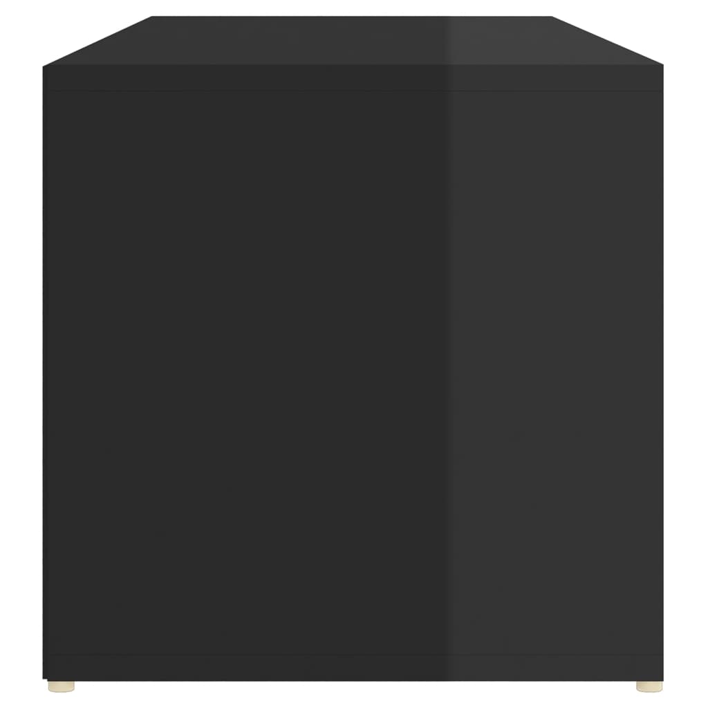 vidaXL skobænk 105x35x35 cm spånplade sort højglans