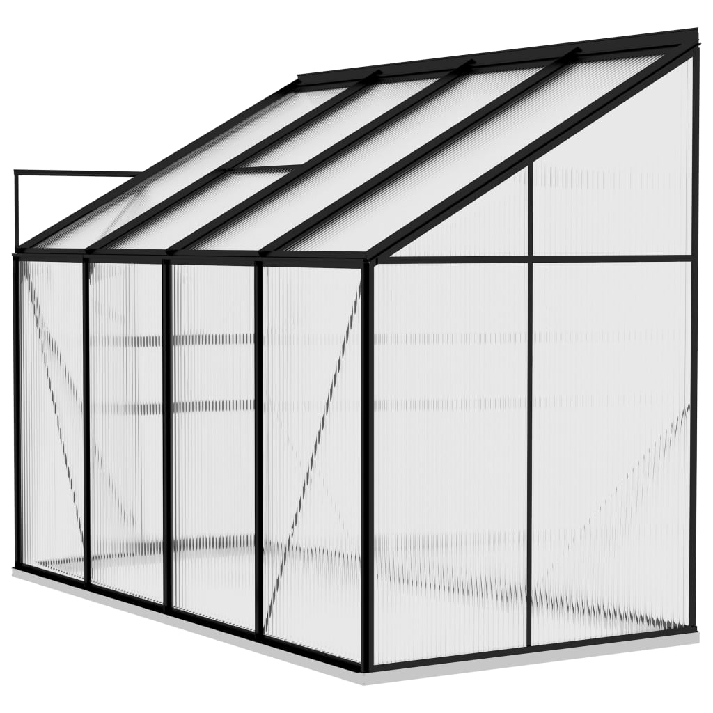 vidaXL drivhus 5,24 m² aluminium antracitgrå