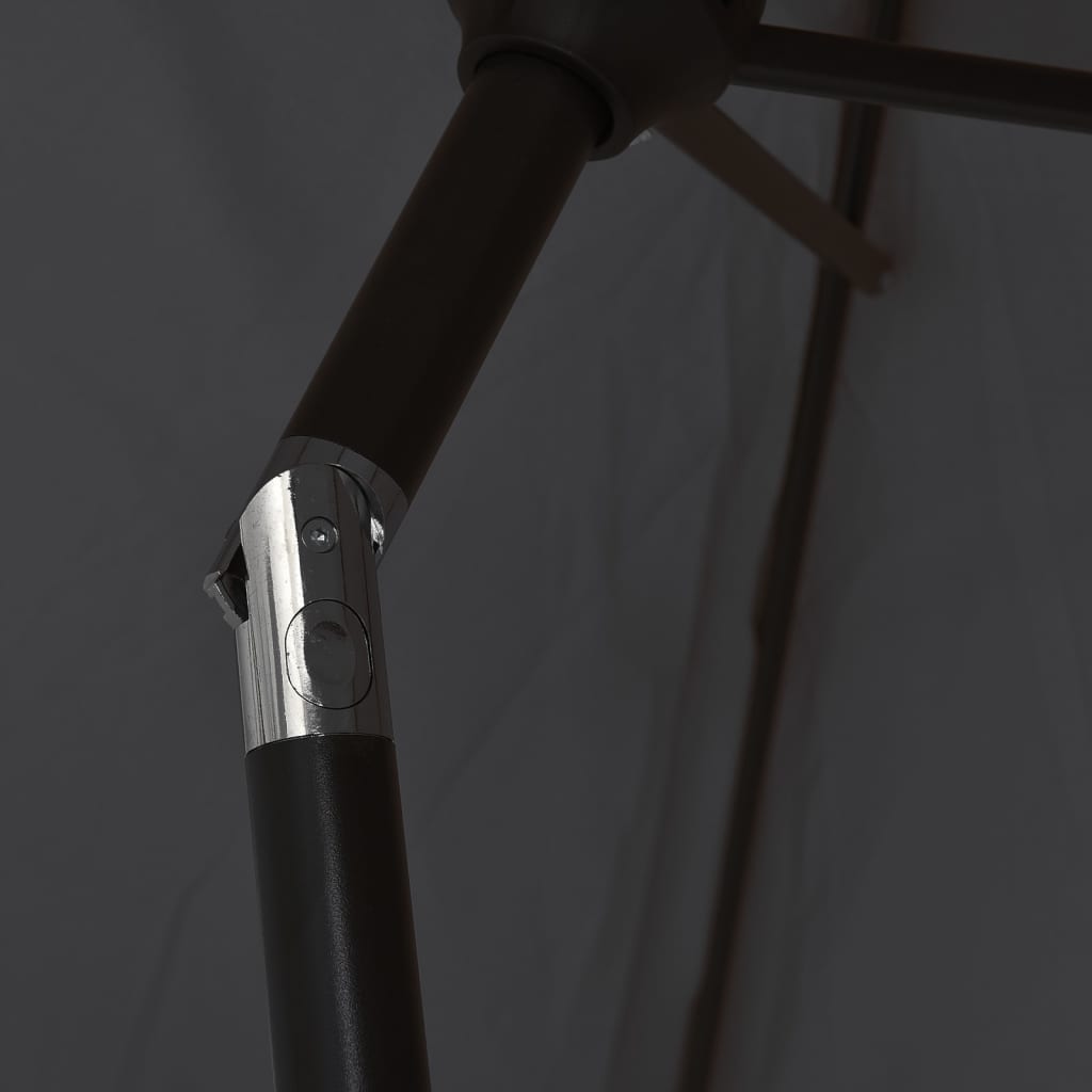 vidaXL parasol 200x224 cm aluminium sort