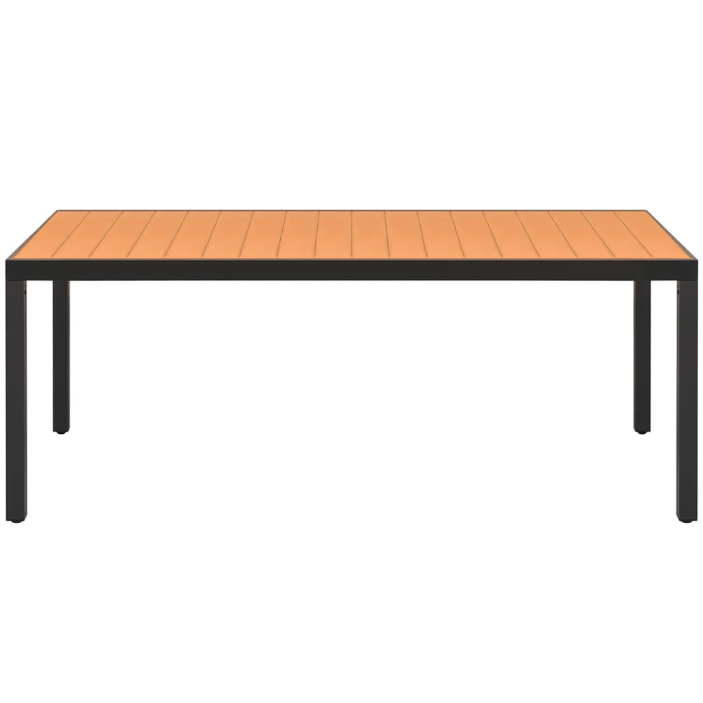 vidaXL spisebordssæt til haven 7 dele PVC-rattan sort og brun