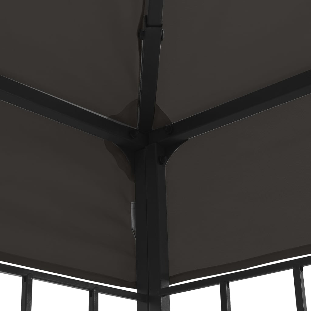 vidaXL pavillon 3x3 m antracitgrå