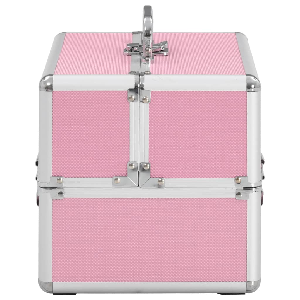 vidaXL makeupkuffert 22 x 30 x 21 cm pink aluminium