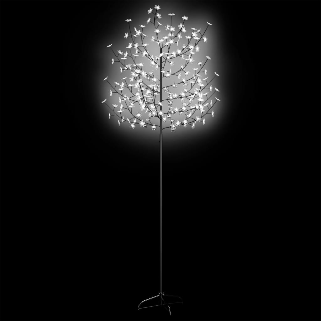 vidaXL juletræ 220 LED'er kirsebærblomst 220 cm koldt hvidt lys