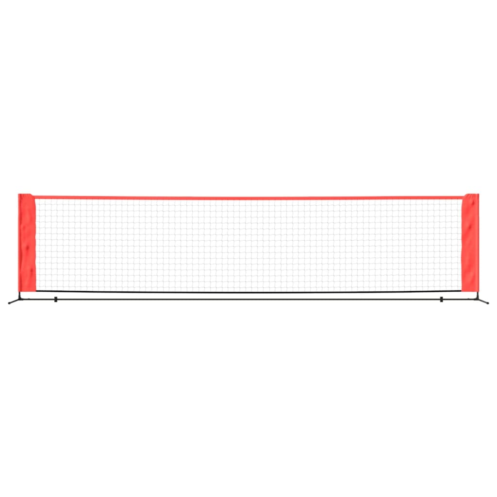 vidaXL tennisnet 400x100x87 cm polyester sort og rød