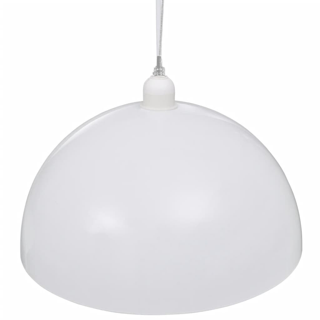 vidaXL loftslampe halvkugle 2 stk. højdejusterbar hvid