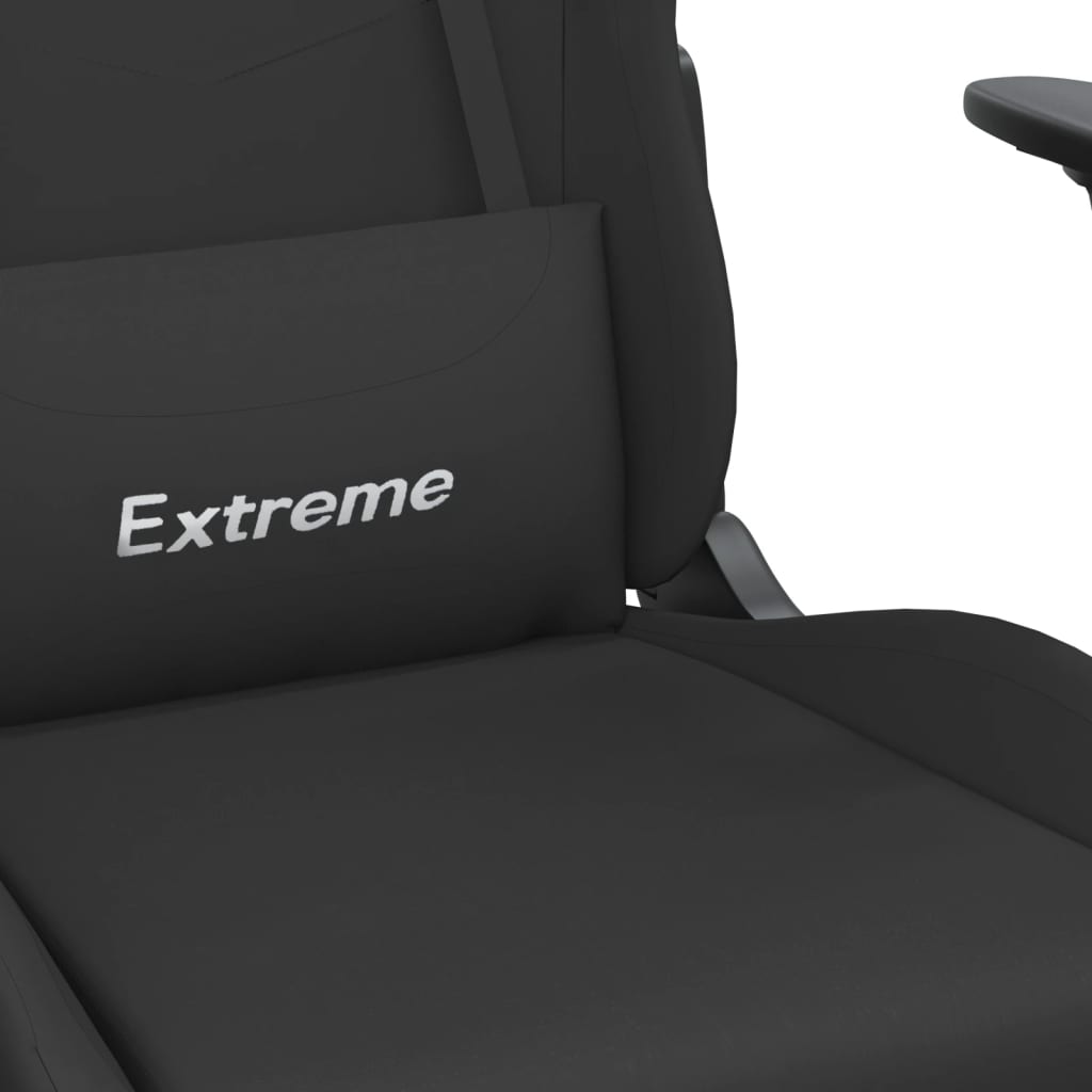vidaXL gamingstol med fodstøtte stof sort