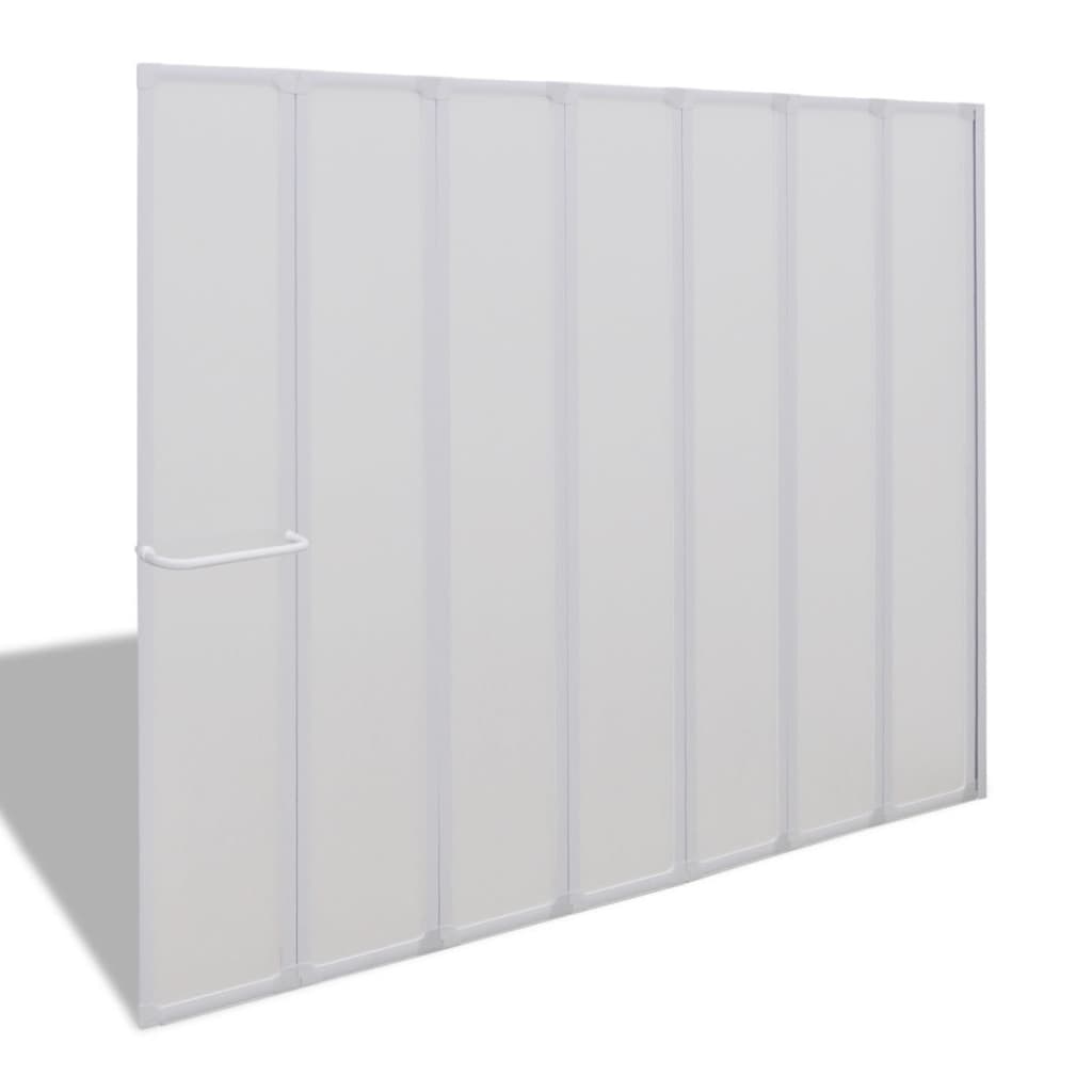 Bad Skærm 140 x 168 cm 7 Foldbare Paneler med håndklædeholder