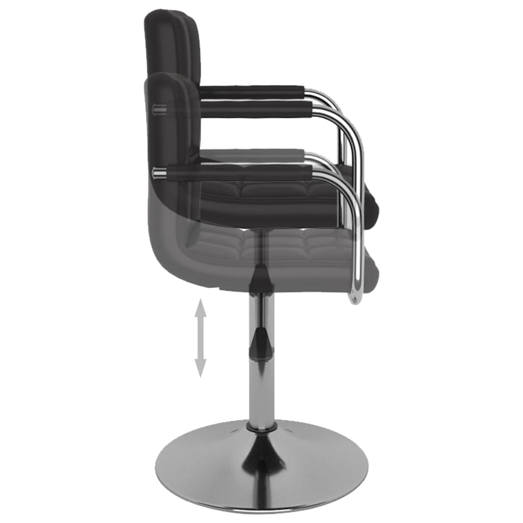 vidaXL drejelige spisebordsstole 4 stk. kunstlæder sort