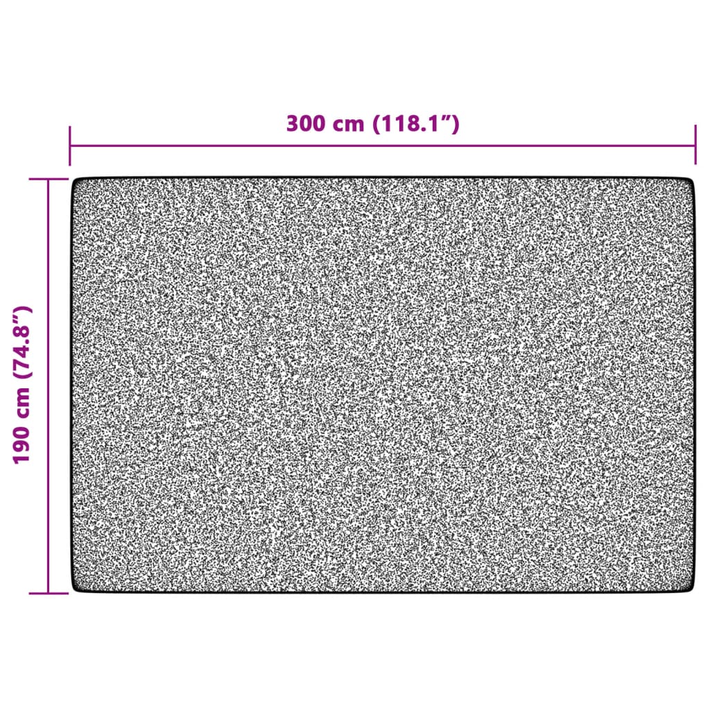 vidaXL gulvtæppe 190x300 cm inde/ude skridsikkert kort luv flerfarvet