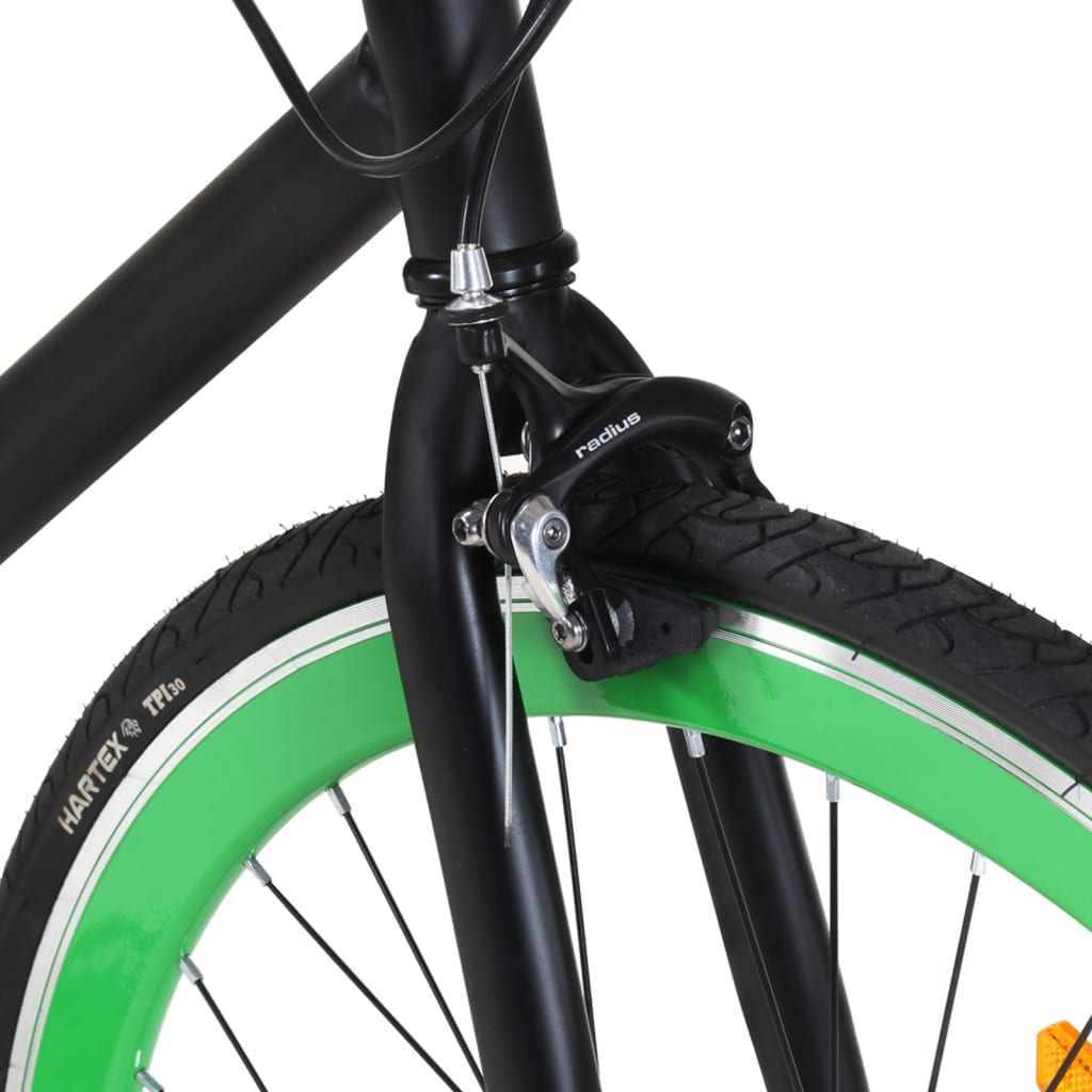 vidaXL cykel 1 gear 700c 51 cm sort og grøn