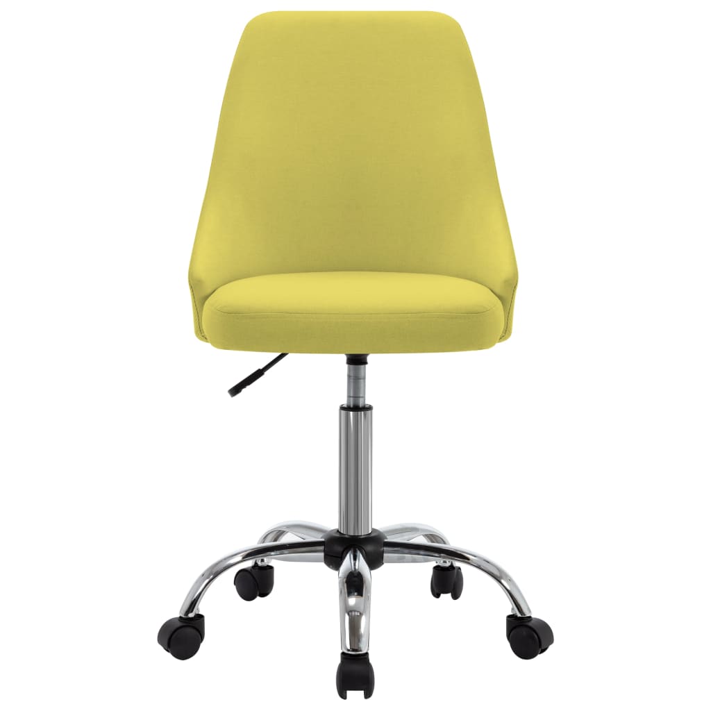 vidaXL kontorstole på hjul 2 stk. stof gul