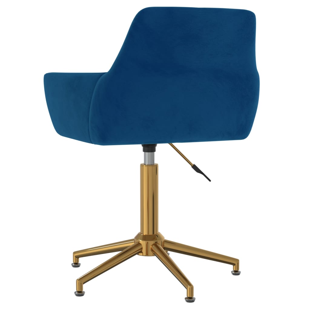vidaXL drejelige spisebordsstole 6 stk. fløjl blå