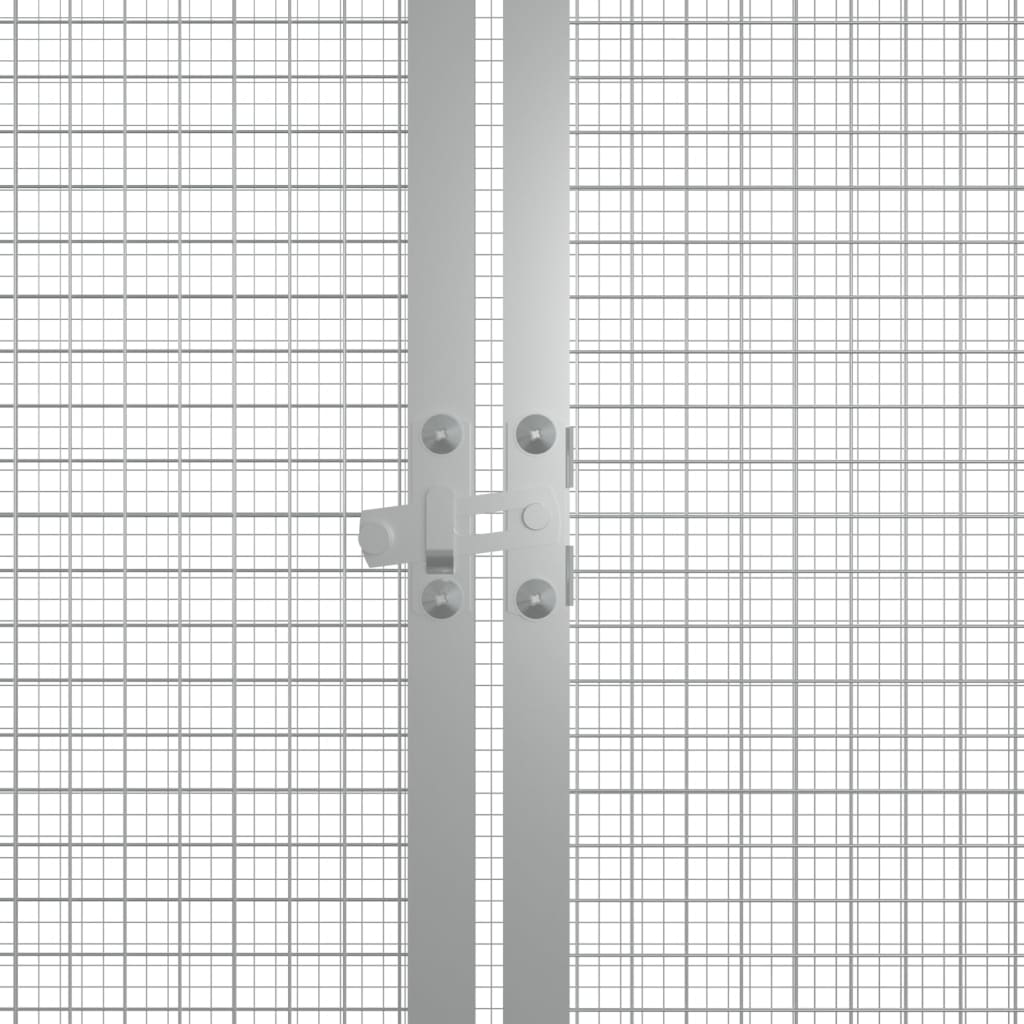 vidaXL hønsehus 200x91x100 cm galvaniseret stål grå