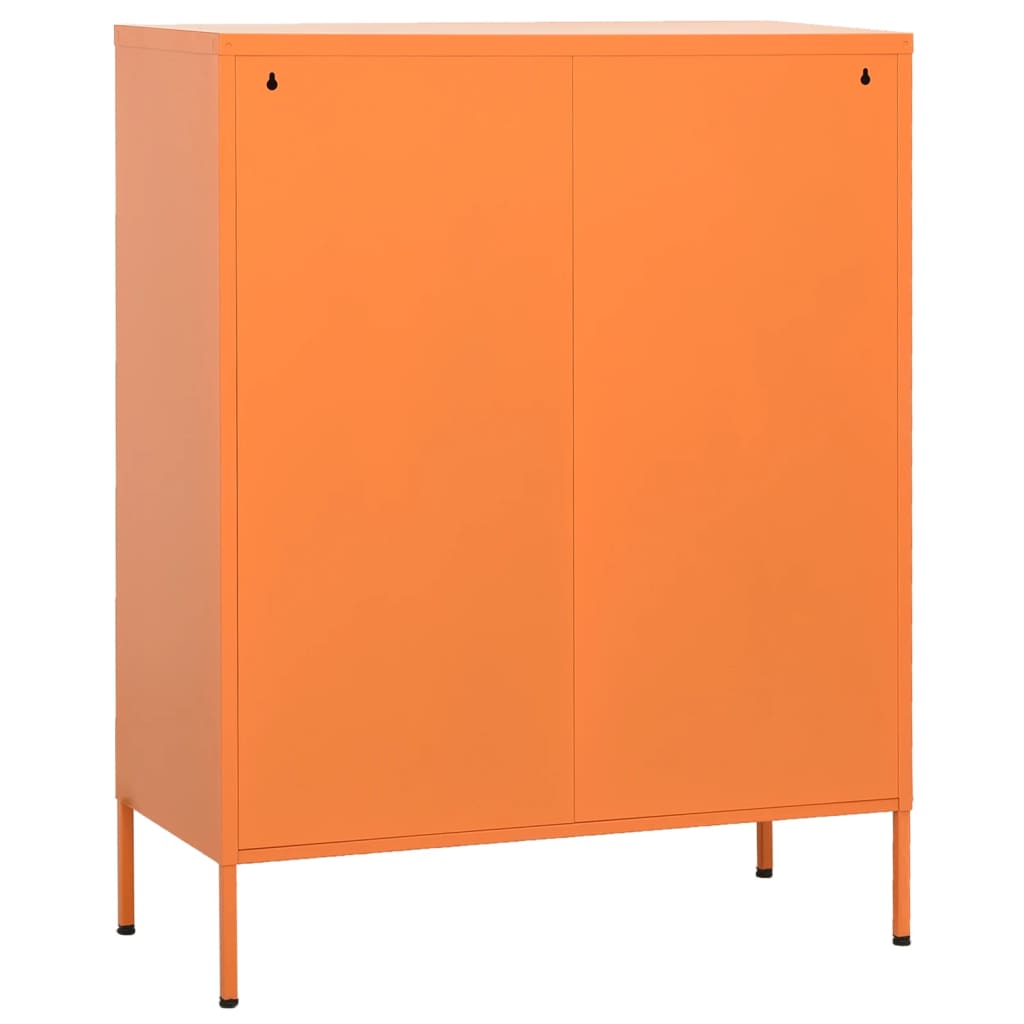 vidaXL opbevaringsskab 80x35x101,5 cm stål orange