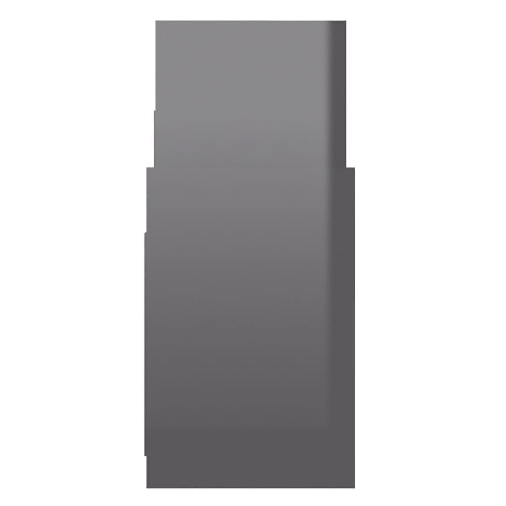 vidaXL sideskab 60x26x60 cm spånplade grå højglans