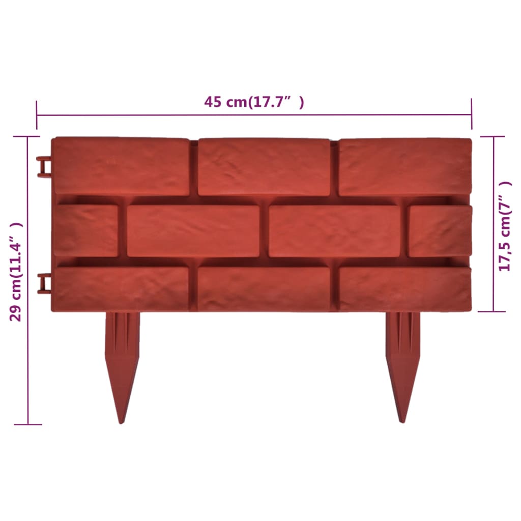 Plænekant 11 stk. murstensdesign