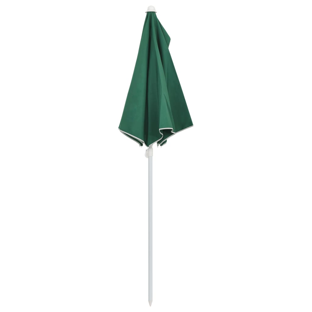 vidaXL halv parasol med stang 180x90 cm grøn