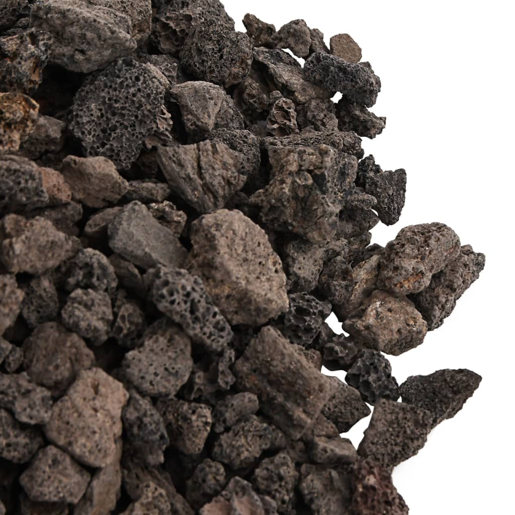 vidaXL vulkanske sten 10 kg 1-2 cm sort
