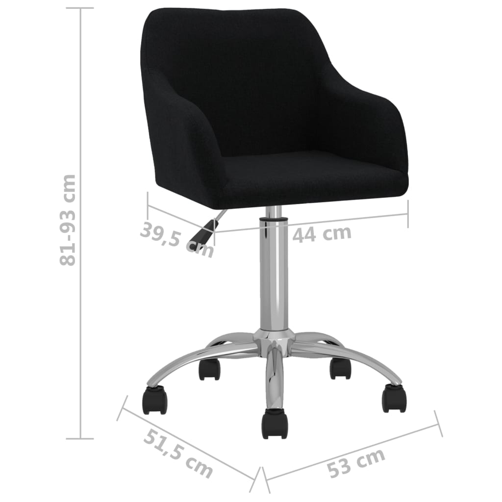 vidaXL drejelige spisebordsstole 6 stk. stof sort