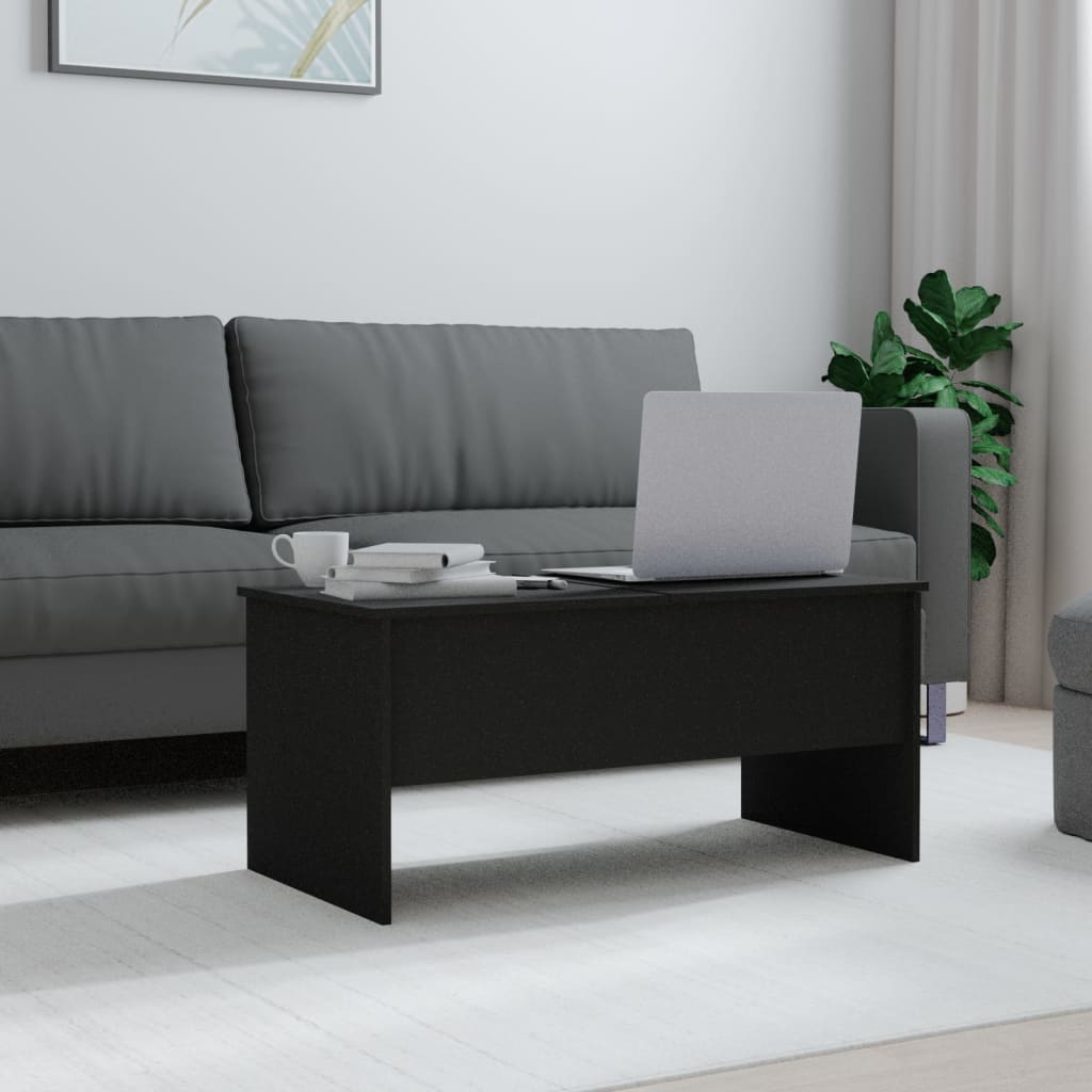 vidaXL sofabord 102x50,5x46,5 cm konstrueret træ sort