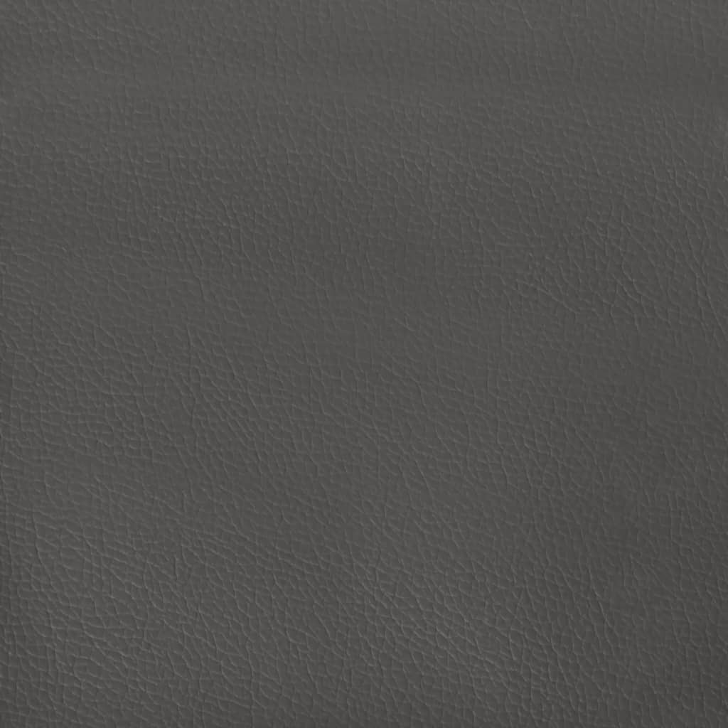 vidaXL springmadras med pocketfjedre 140x190x20 cm kunstlæder grå