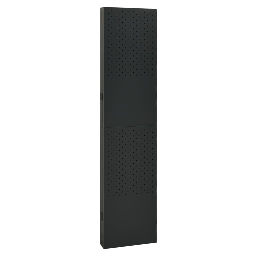 vidaXL 5-panels rumdeler 2 stk. 200x180 cm stål sort