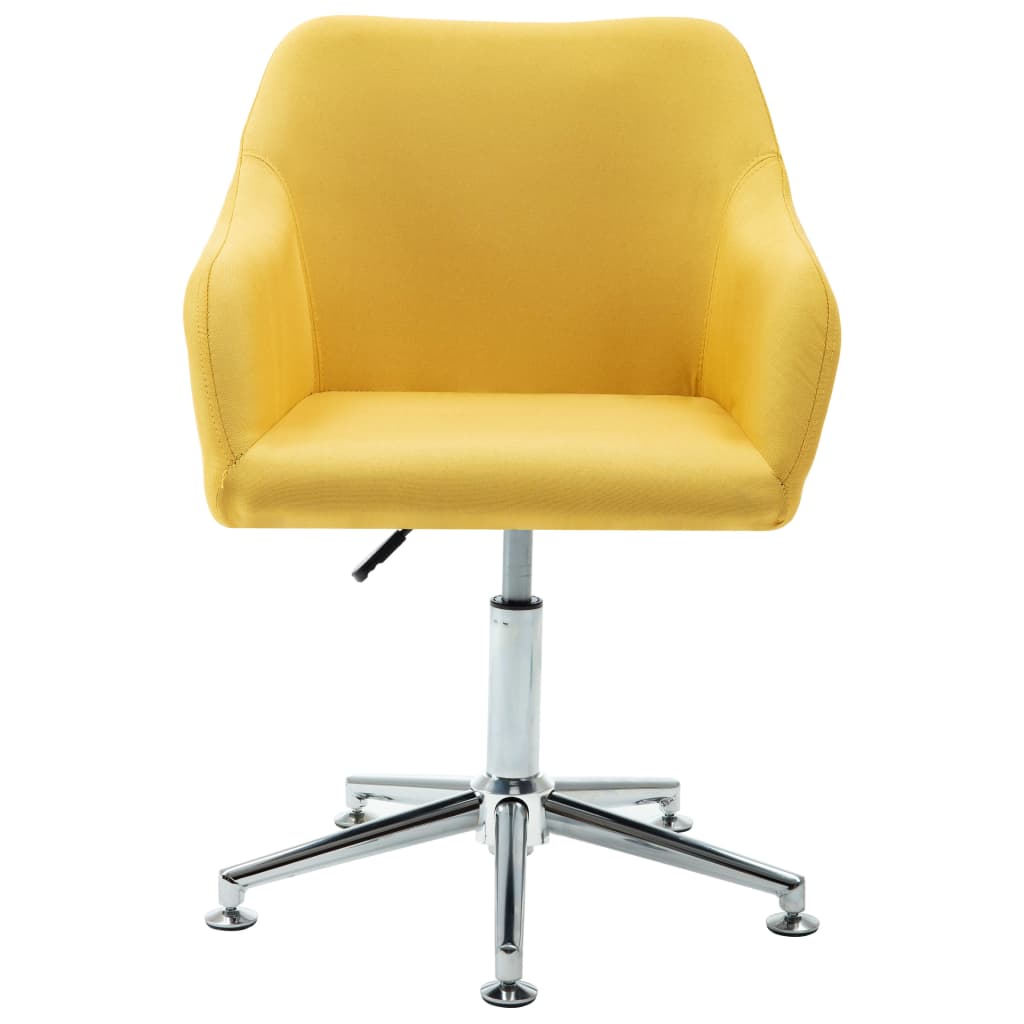 vidaXL drejelige spisebordsstole 4 stk. gul stof
