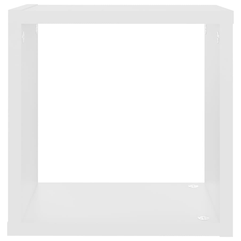 vidaXL væghylder 2 stk. 26x15x26 cm kubeformet hvid