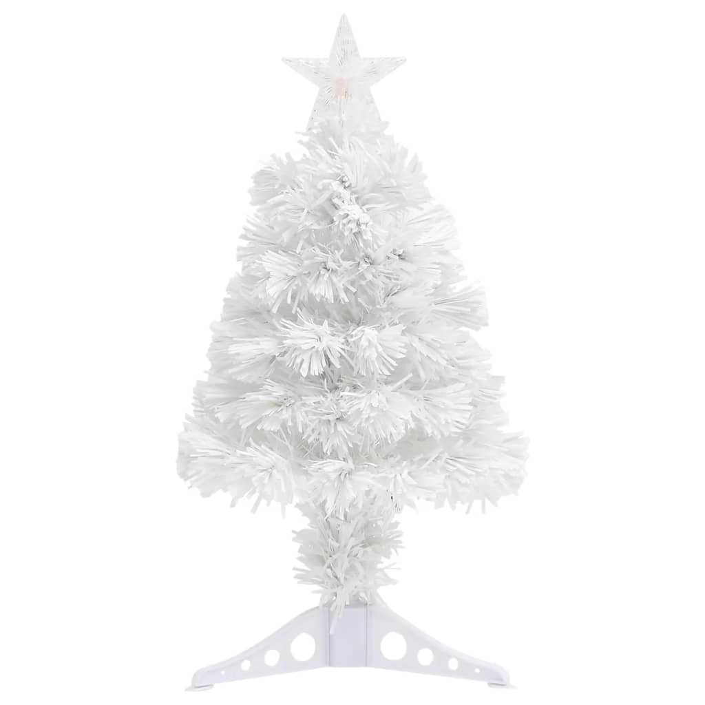 vidaXL kunstigt juletræ med lys 64 cm fiberoptisk hvid