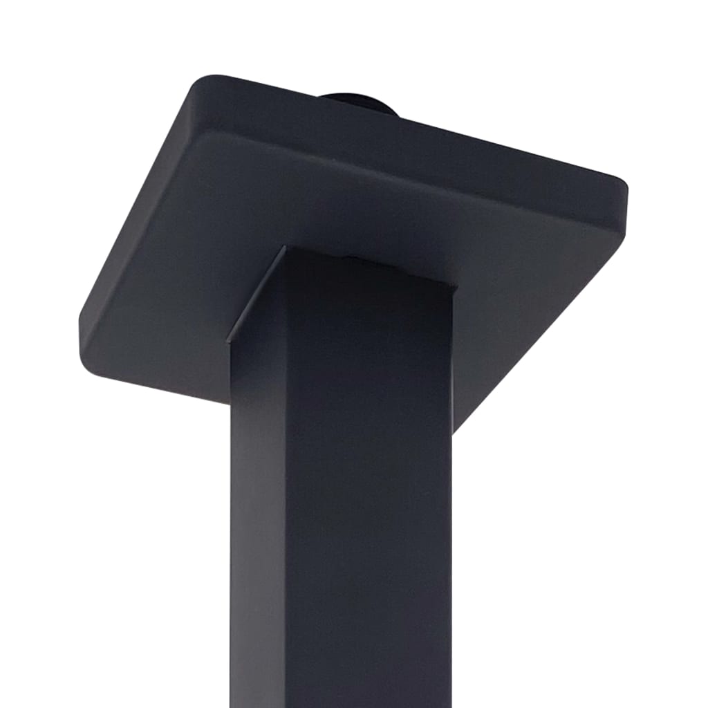 vidaXL støttestang til bruser 20 cm firkantet rustfrit stål 201 sort
