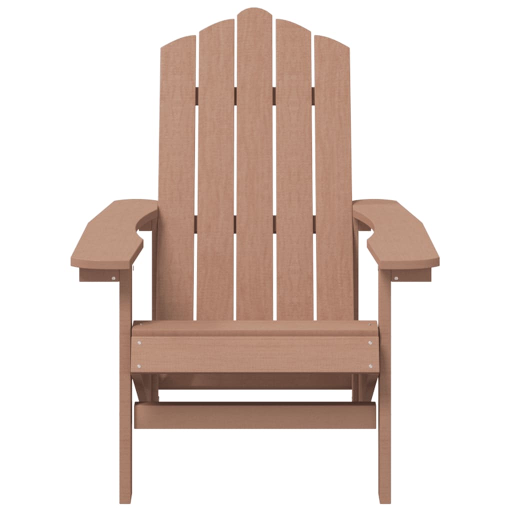 vidaXL Adirondack-stol med bord HDPE brun