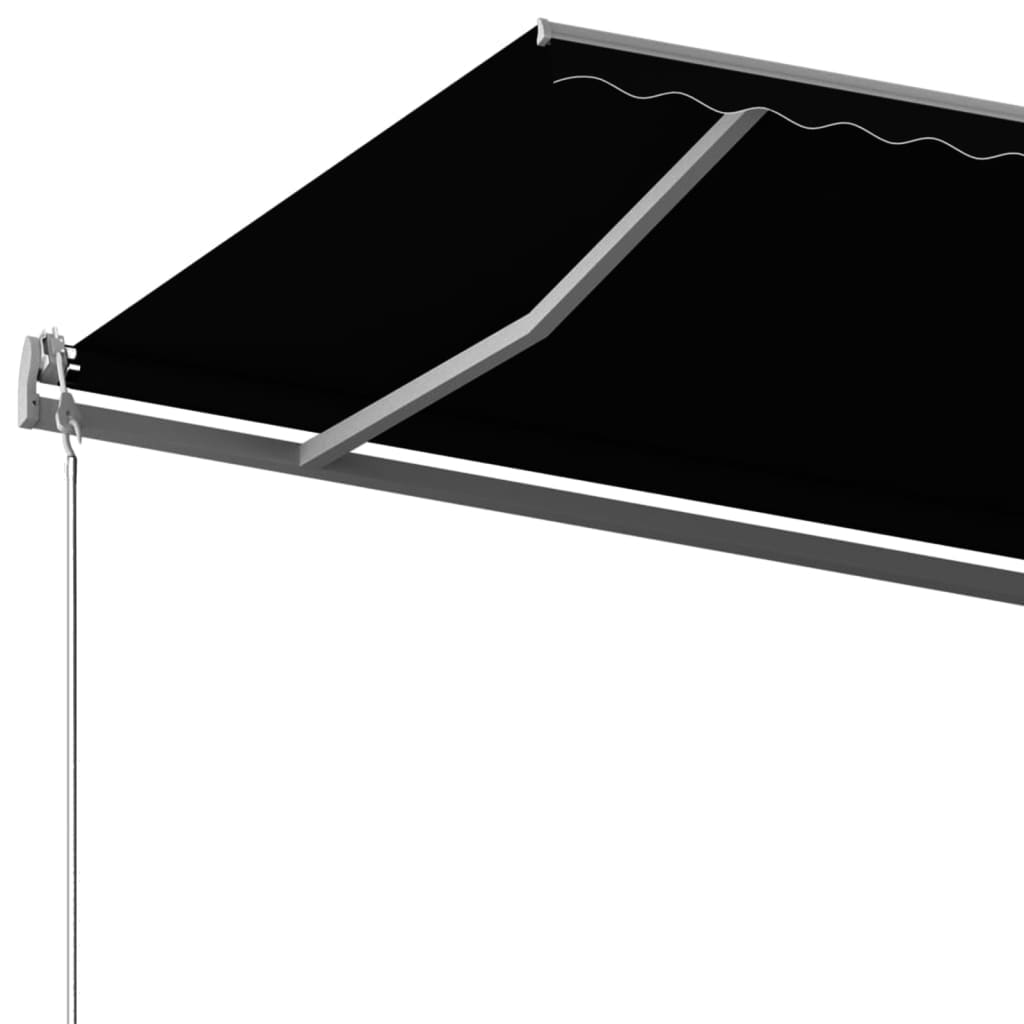 vidaXL foldemarkise med stolper 6x3,5 m automatisk antracitgrå
