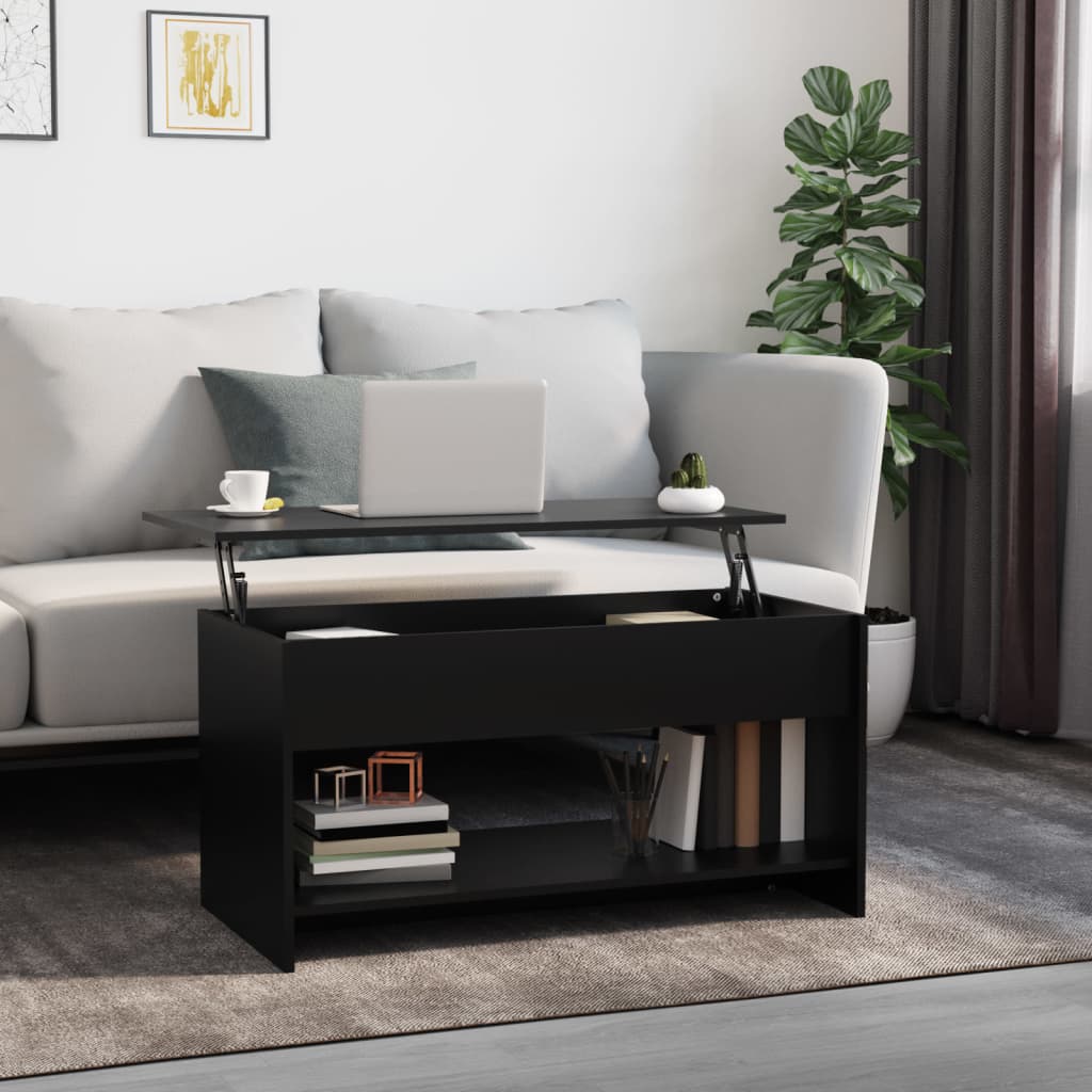 vidaXL sofabord 102x50x52,5 cm konstrueret træ sort