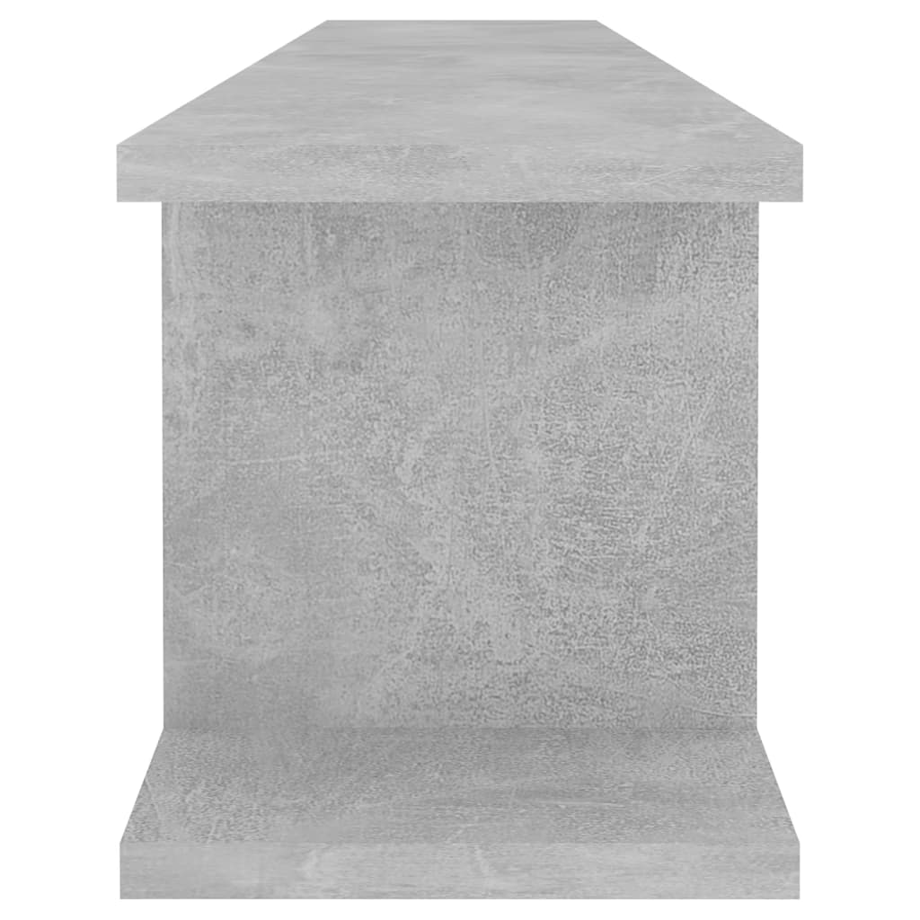 vidaXL væghylder 2 stk. 105x18x20 cm spånplader betongrå