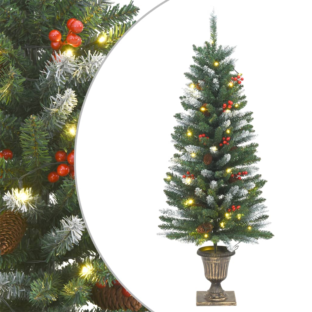 vidaXL kunstige juletræer 2 stk. 100 LED'er 120 cm hvid