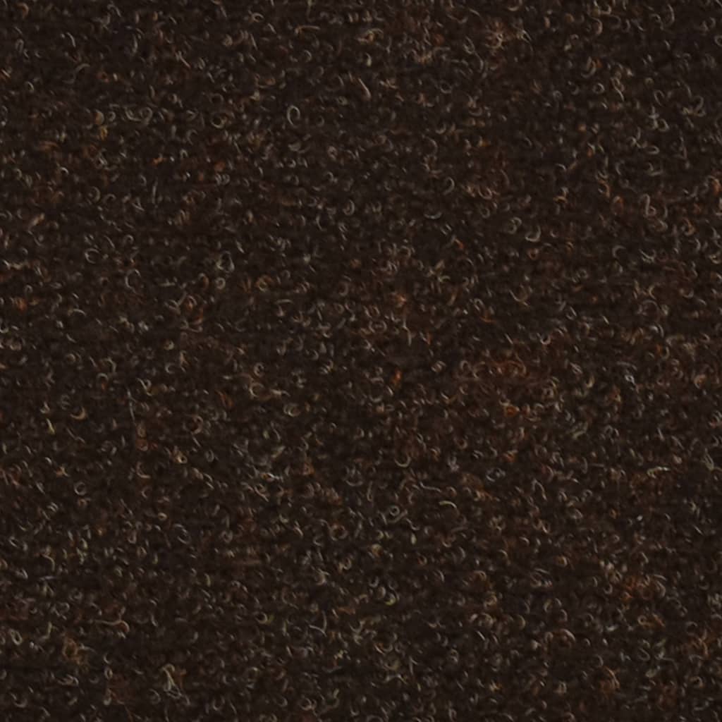 vidaXL selvklæbende trappemåtter 15 stk. 65x21x4 cm tuftet brun