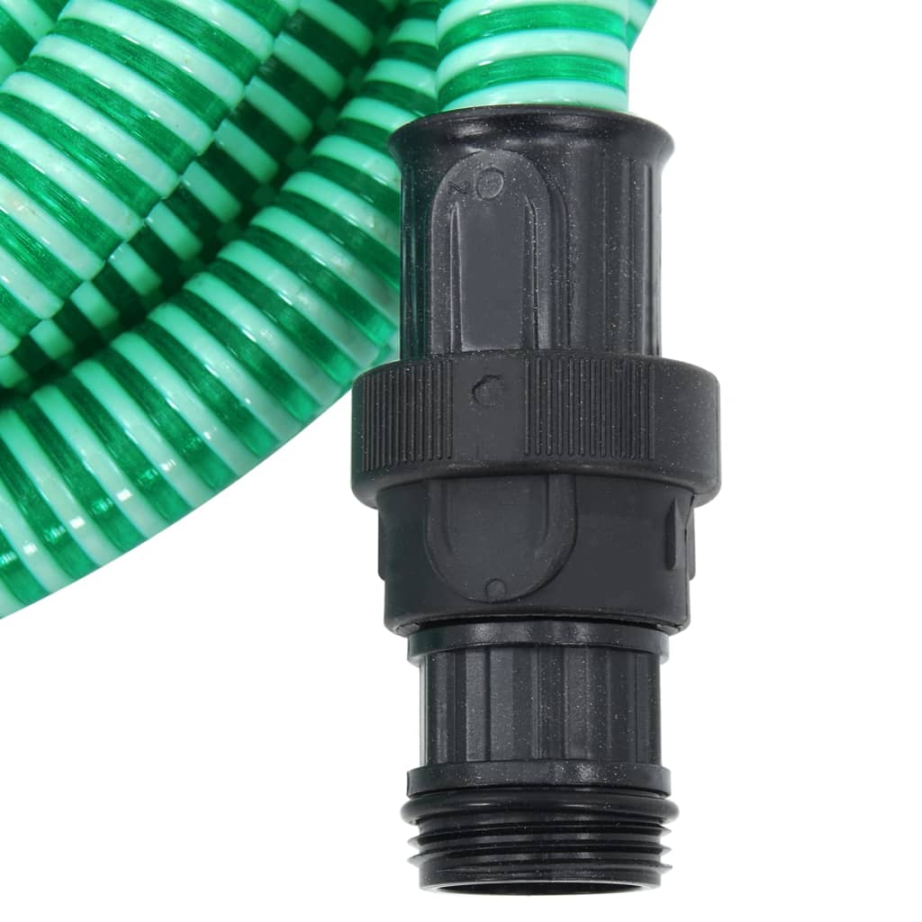 vidaXL sugeslange med messingkoblinger 1" 10 m PVC grøn