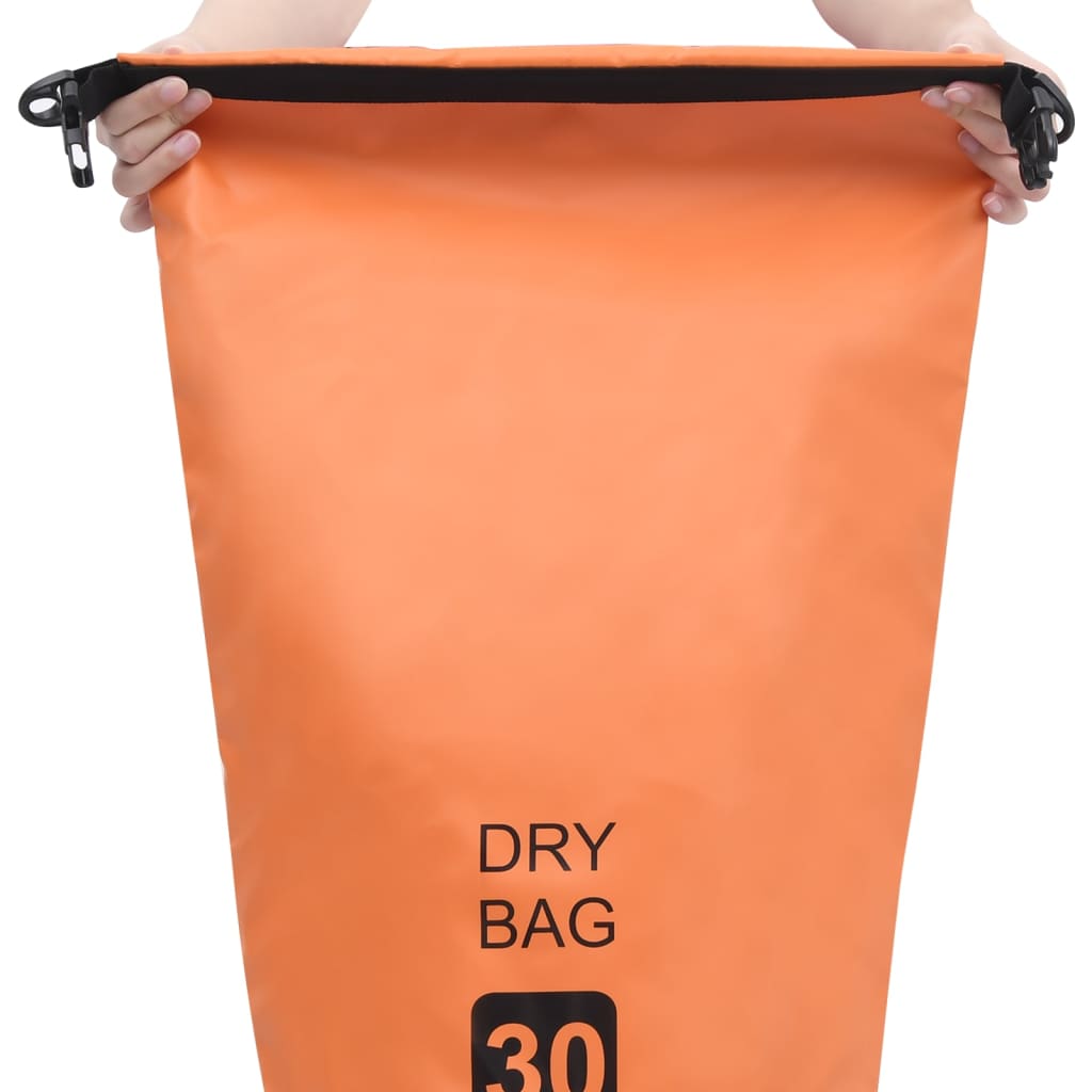 vidaXL vandtæt tørpose 30 l PVC orange