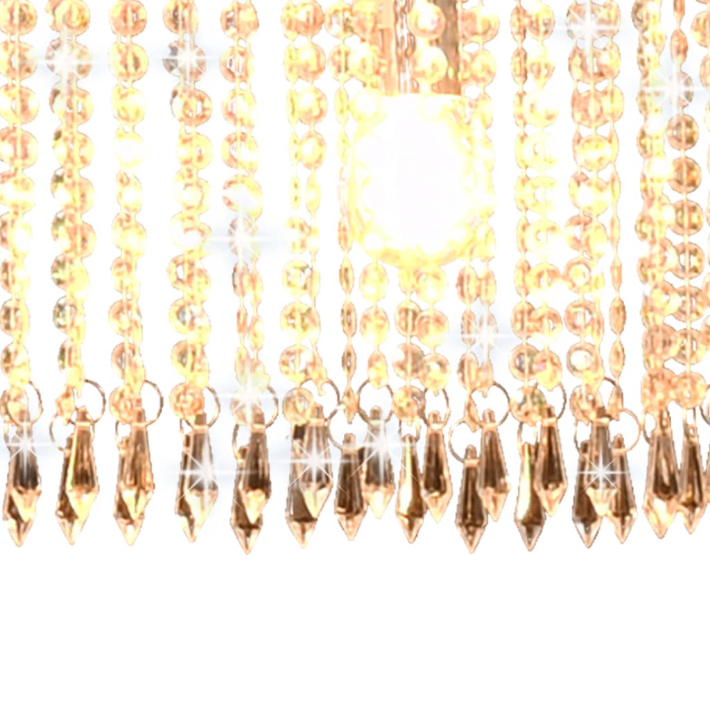 vidaXL loftslampe med krystalperler 104 cm E14 sølvfarvet