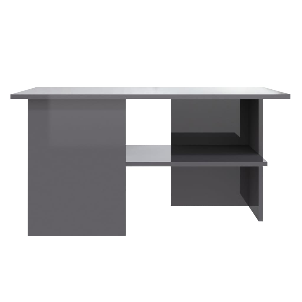 vidaXL sofabord 90x60x46,5 cm spånplade grå højglans