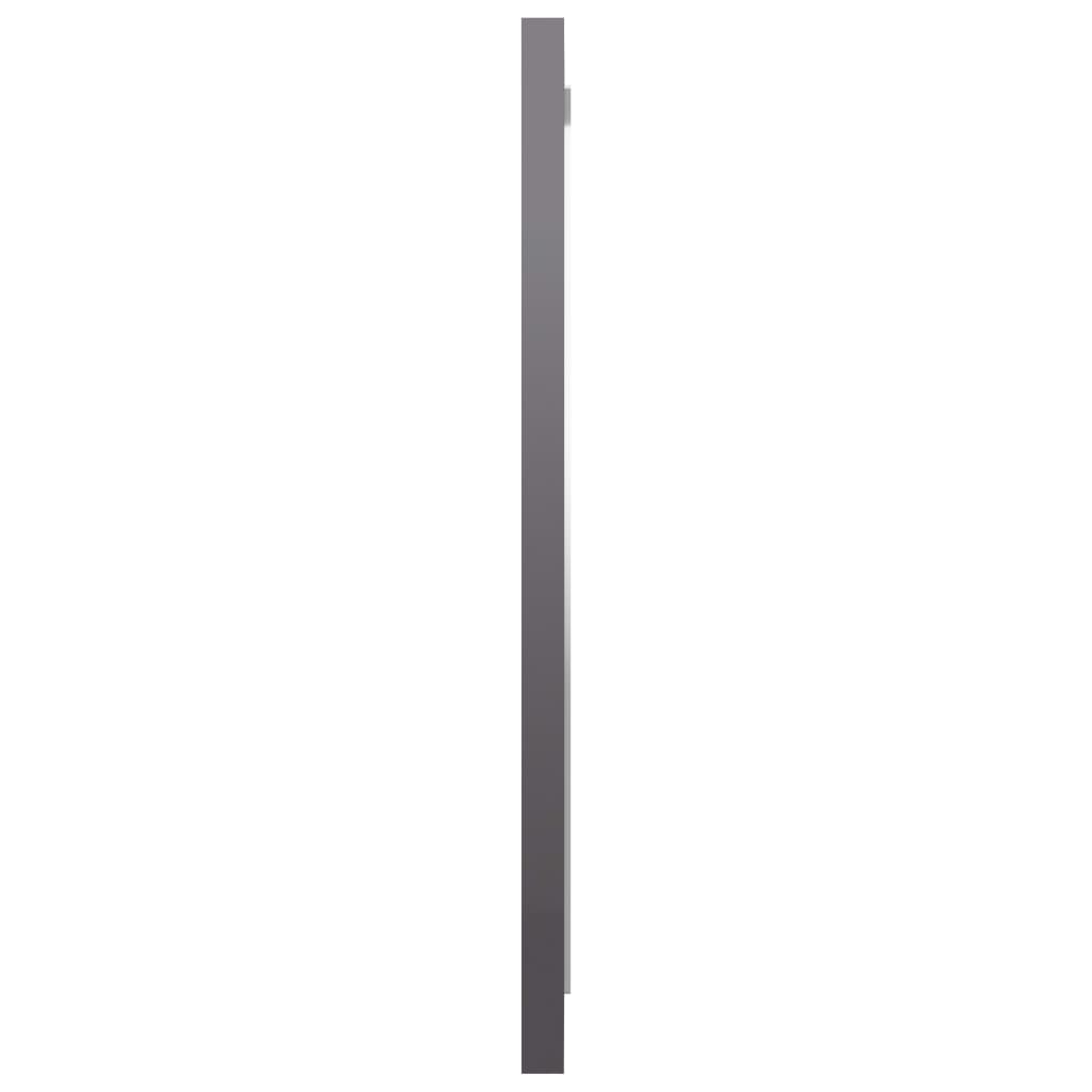 vidaXL badeværelsesspejl 40x1,5x37 cm spånplade grå højglans