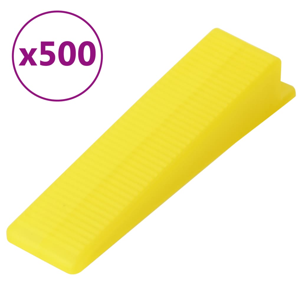 vidaXL nivelleringssystem til fliser 500 kiler 2500 klips 3 mm