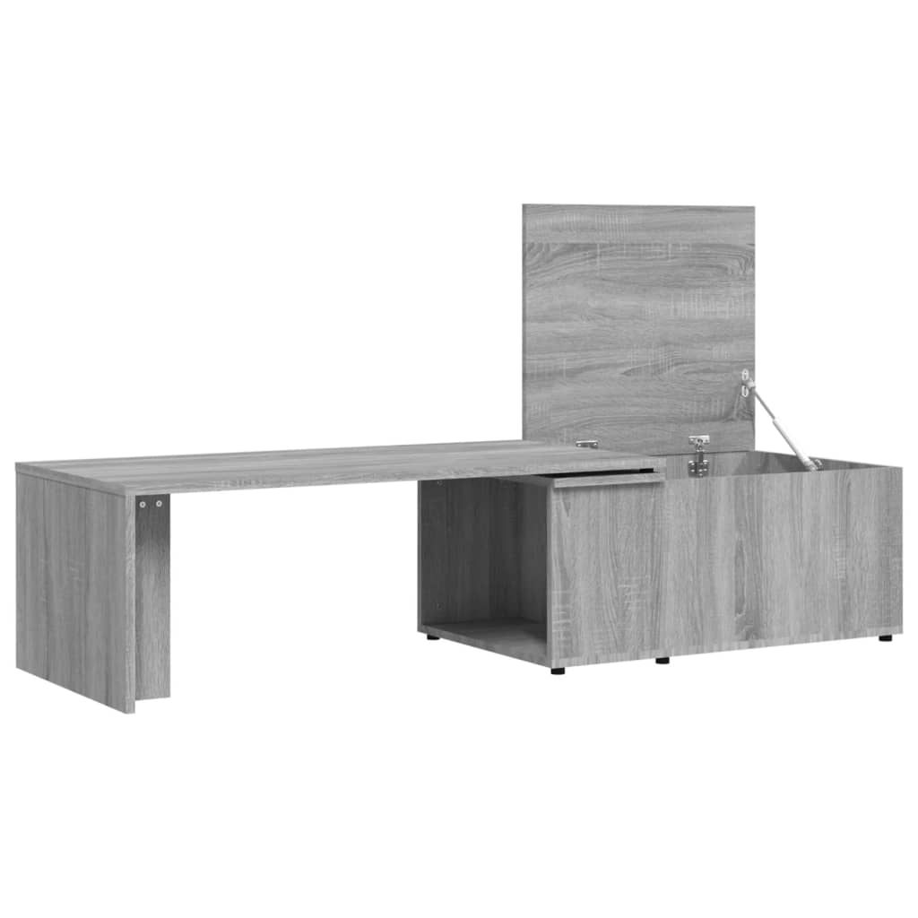 vidaXL sofabord 150x50x35 cm konstrueret træ grå sonoma-eg