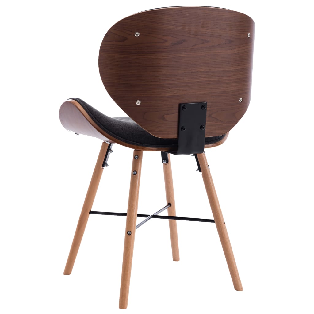 vidaXL spisebordsstole 2 stk. stof og bøjet træ mørkegrå