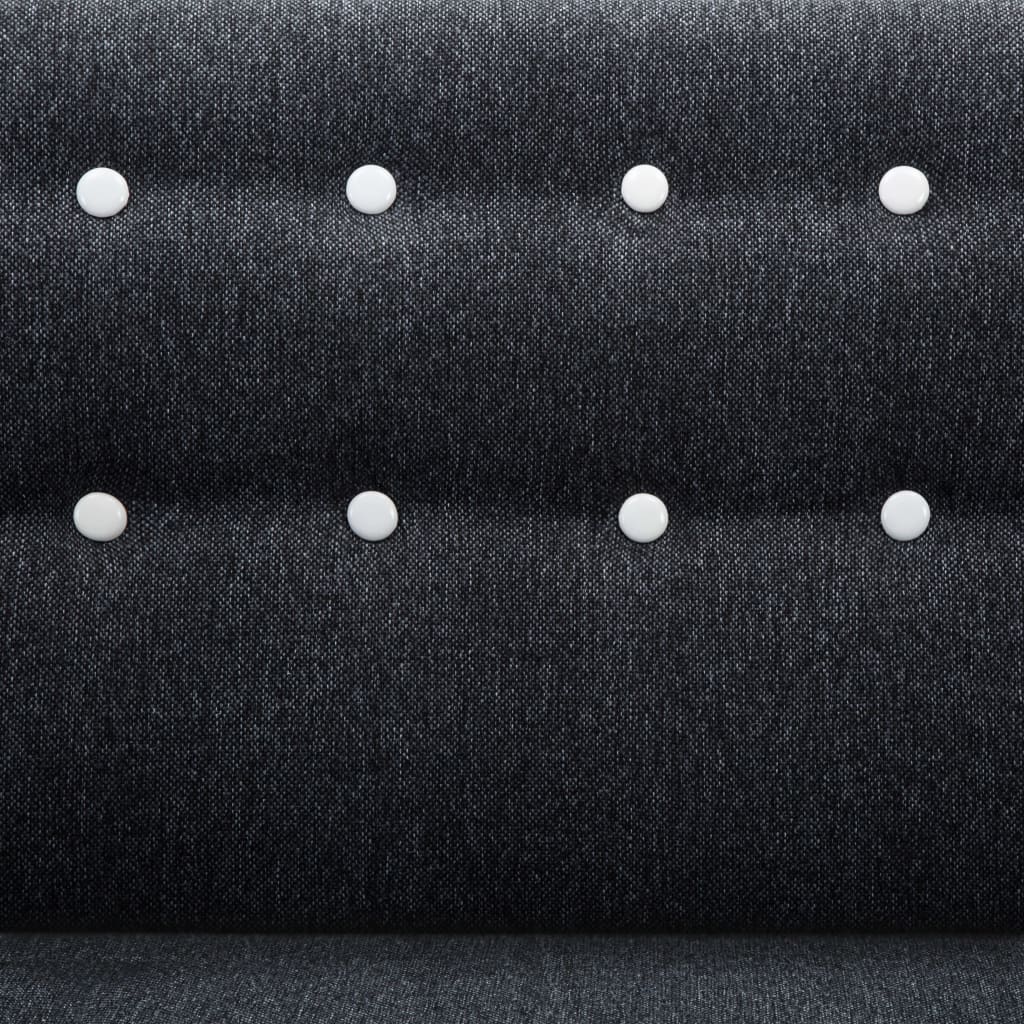 vidaXL L-formet sofa 171,5x138x81,5 cm stofbetræk mørkegrå