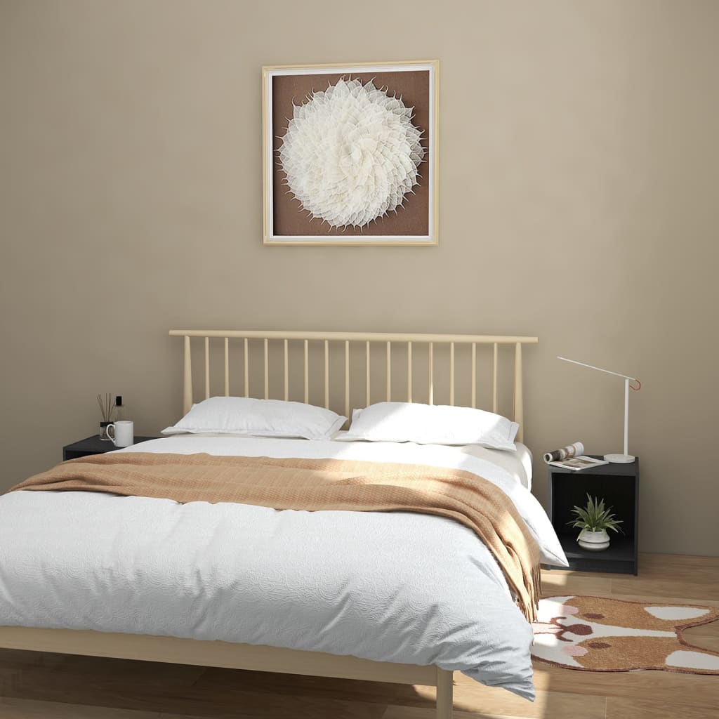 vidaXL sengeskabe 2 stk. 35,5x33,5x41,5 cm massivt fyrretræ grå
