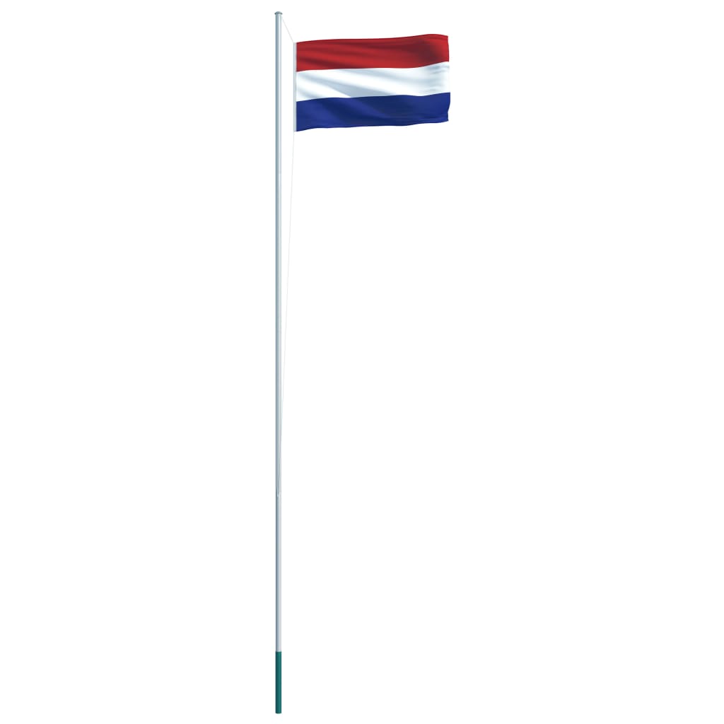 vidaXL hollandsk flag og stang 6,2 m aluminium