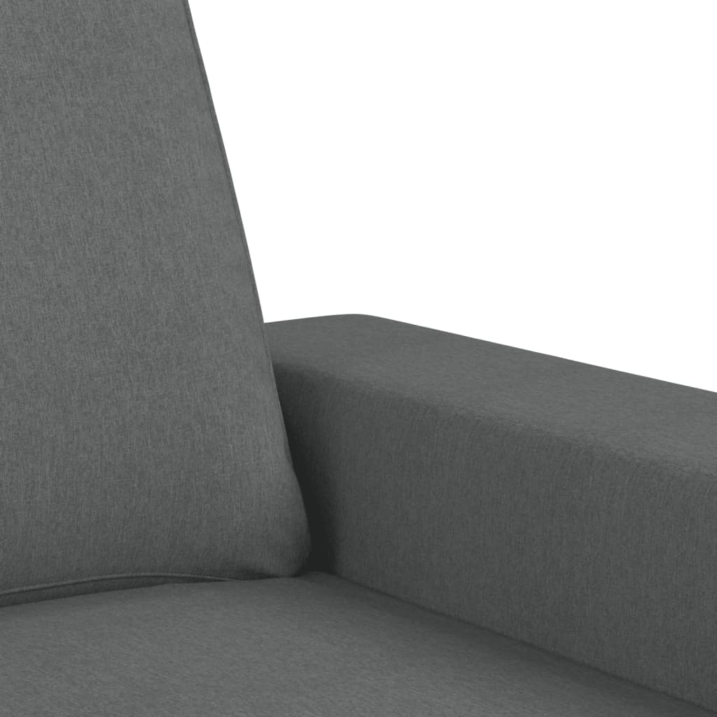 vidaXL 3-personers sofa med fodskammel 180 cm stof Mørkegrå
