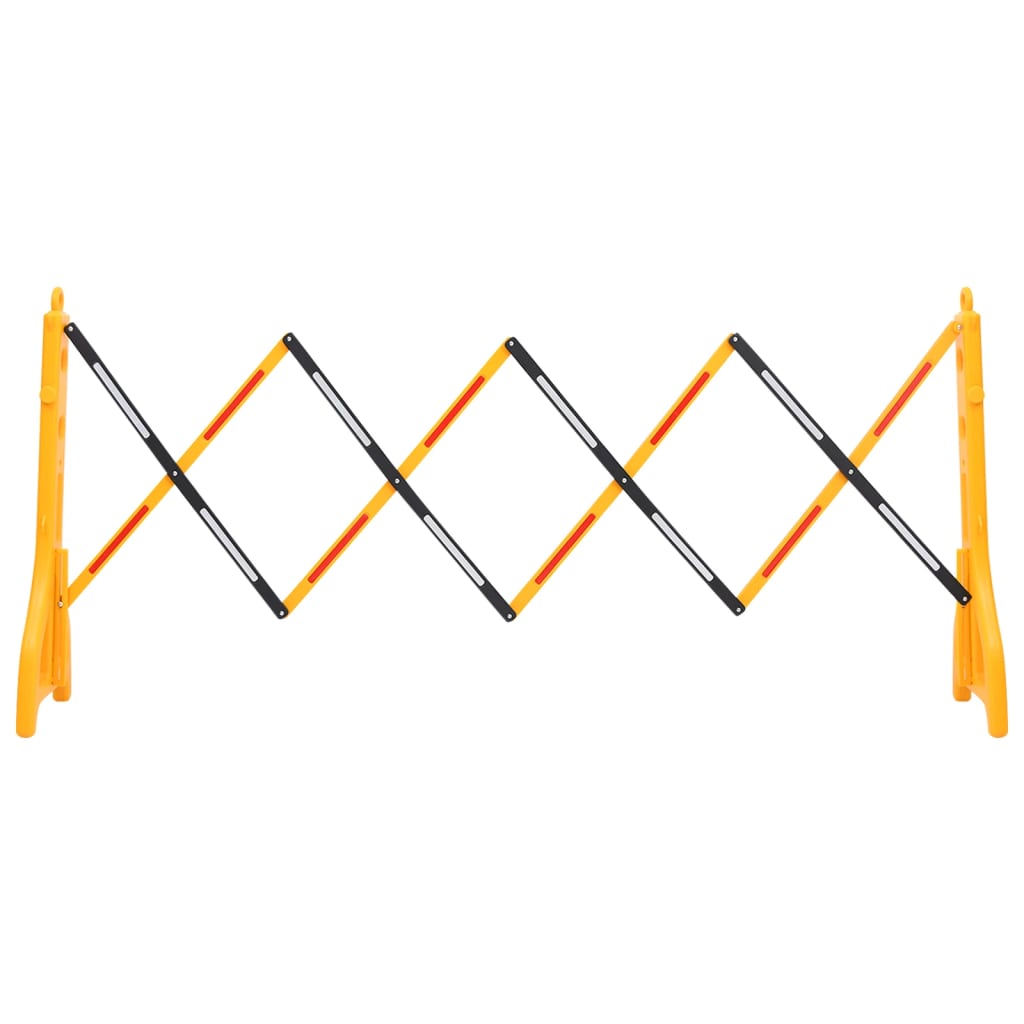 vidaXL foldbar vejafspærring 250x38x96 cm gul og sort