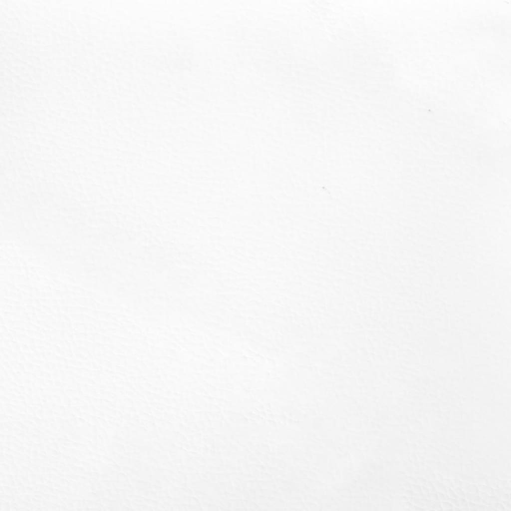 vidaXL sengegavl med kanter 147x16x78/88 cm kunstlæder hvid